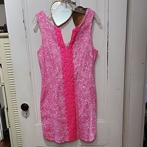 Elegant Pink Lace Dress